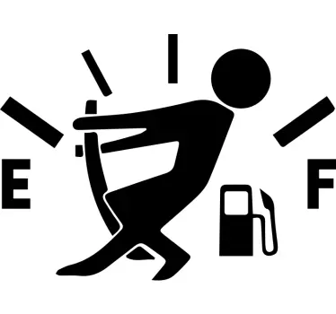 Adesivi moto uomo carburante vuoto - TenStickers