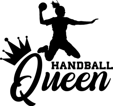 Adesivo per laptop silhouette regina della pallamano - TenStickers
