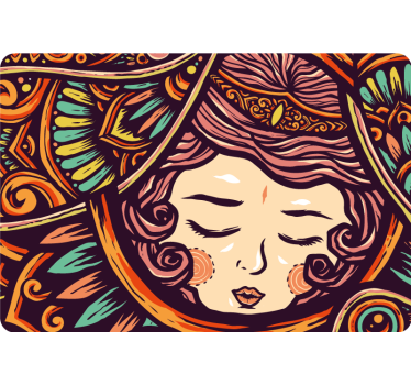 Adesivo per pc disegno di una donna - TenStickers
