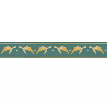 Greca adesiva elegante motivo a uccello - TenStickers