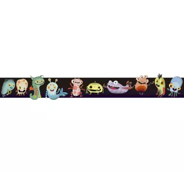 Greca adesiva esseri animati vibranti - TenStickers
