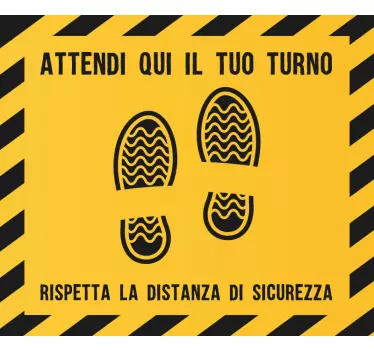 Adesivo per pavimento assistere al turno - TenStickers