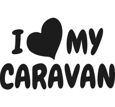 Adesivo per camper amo la mia roulotte - TenStickers