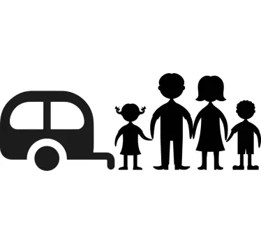 Adesivo camper roulotte di famiglia - TenStickers