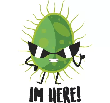 Adesivo per pc Covid 19 sono qui - TenStickers