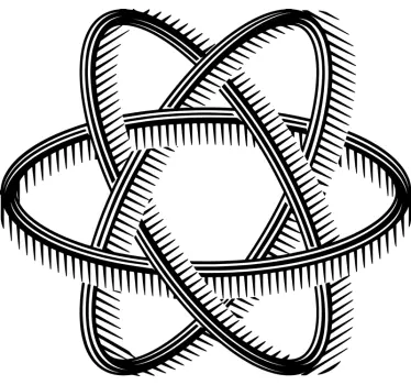 Adesivo geometrico motivo geometrico intrecciato - TenStickers