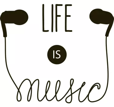 Adesivo pc cavo musicale - TenStickers