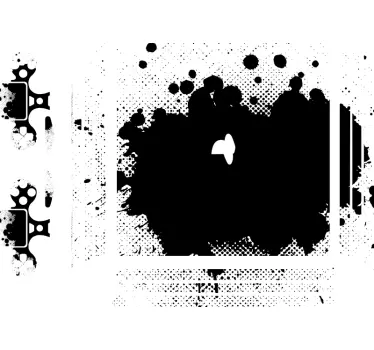 Adesivo ps4 effetto splatter vibrante - TenStickers