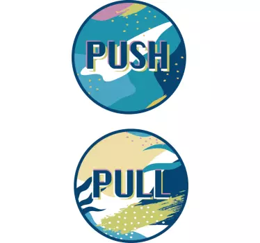 Adesivo porta spingi e tira - TenStickers