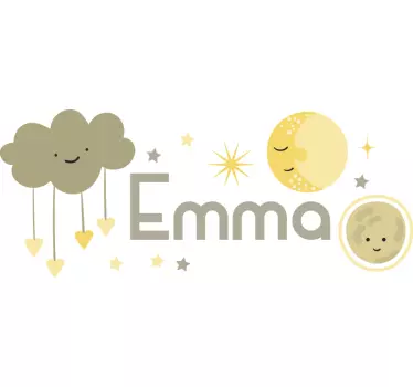 Adesivo murale bambini nuvole e celeste - TenStickers