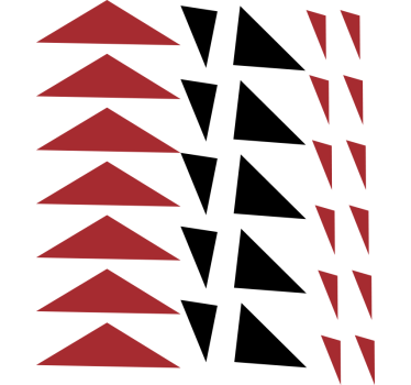 Adesivo per auto triangoli moderni - TenStickers