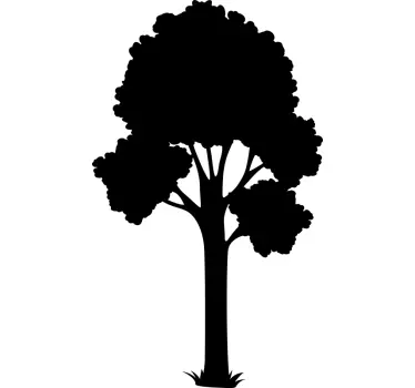 Adesivo murale albero contorno artistico - TenStickers