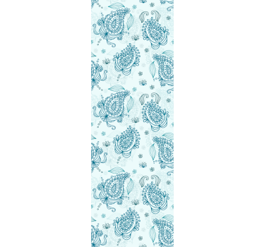 Carta adesiva per mobili motivo paisley blu - TenStickers