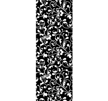 Adesivo box doccia foglia ornamentale paisley - TenStickers