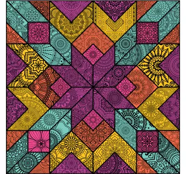Adesivo geometrico elementi geometrici colorati - TenStickers