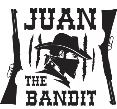 Adesivo per laptop nome personalizzato juan il bandito - TenStickers