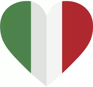 Adesivo per auto cuore Italia - TenStickers
