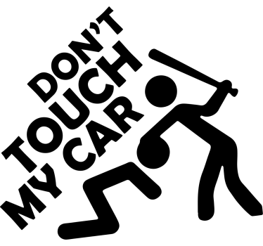 Adesivo auto Non toccare la mia macchina - TenStickers