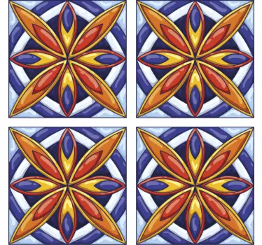 Piastrella adesiva motivo geometrico delle piastrelle - TenStickers
