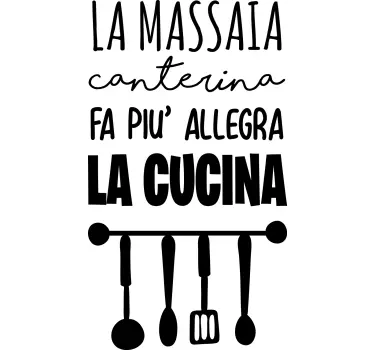 Adesivo per cucina frase allegra - TenStickers