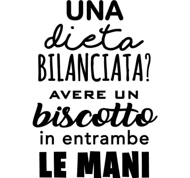 Adesivo per mobile Citazione divertente biscotti amorevoli - TenStickers