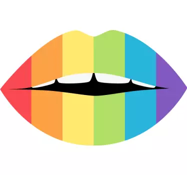Adesivo per laptop arte delle labbra colorate - TenStickers