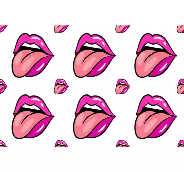 Carta adesiva per mobili motivo labbra giocoso - TenStickers