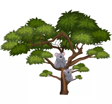 Sticker albero Koala e alberi - TenStickers
