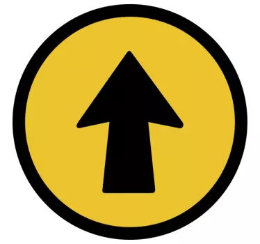 Adesivo per pavimento Freccia nera e gialla - TenStickers