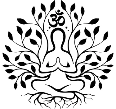 Sticker albero Albero yoga - TenStickers