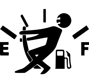 Adesivo per auto umorismo della spia del carburante - TenStickers