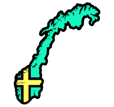 Adesivo per auto contorno della norvegia - TenStickers