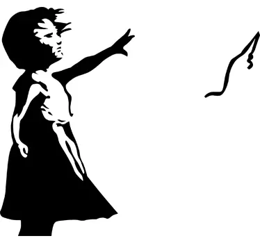 Skin adesiva Bansky palloncino cuore - TenStickers
