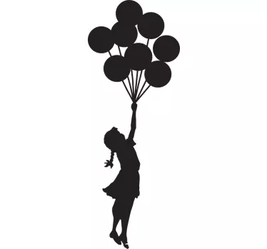 Skin adesiva portatile Bansky bimba palloncini - TenStickers