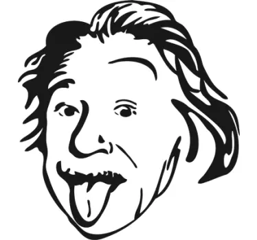 Adesivo per pc Einstein linguaccia - TenStickers