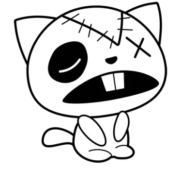 Skin adesiva portatile gatto di pezza - TenStickers