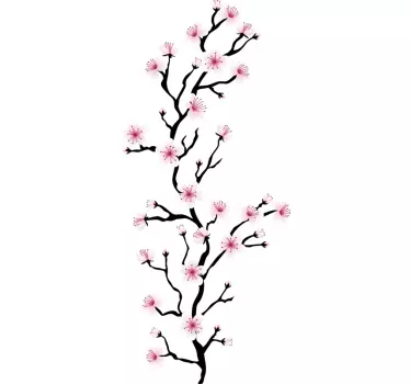 Adesivo murale fiore di ciliegio giapponese - TenStickers