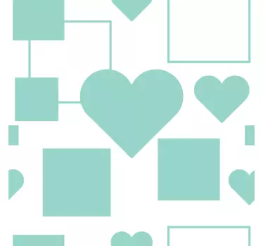 Adesivo per box doccia forme a cuore - TenStickers