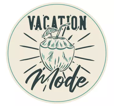 Adesivo per auto modalità vacanza cocco - TenStickers