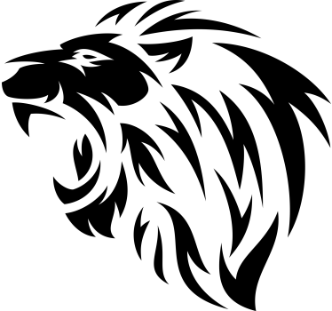Adesivo auto profilo del leone tribale - TenStickers