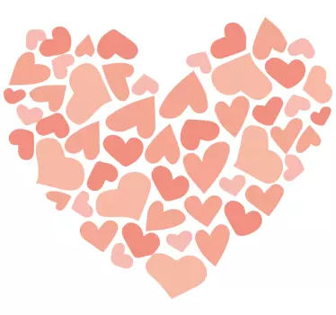 Adesivo forme Cuore fatto di cuori - TenStickers