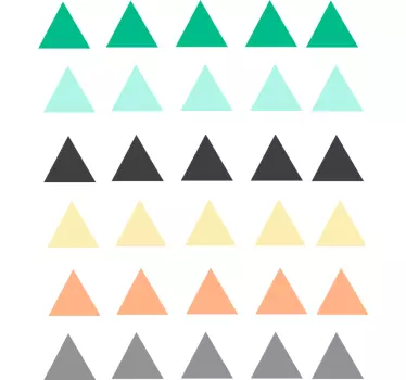 Adesivo geometrico elementi triangolari vivaci - TenStickers