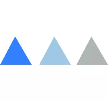 Adesivo geometrico triangoli blu e grigi - TenStickers