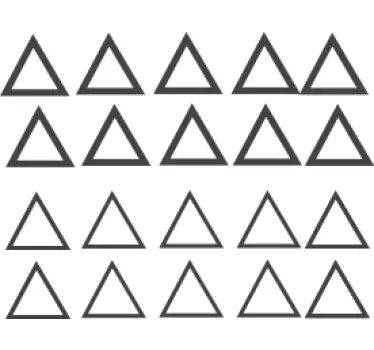 Adesivo geometrico disposizione triangolare - TenStickers