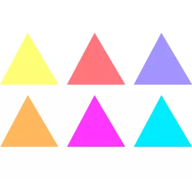 Adesivo geometrico disposizione triangolare colorata - TenStickers