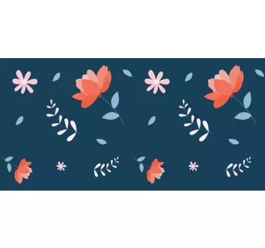 Carta adesiva per mobili illustrazione floreale - TenStickers
