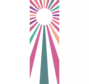 Adesivo per box doccia stile sole radiante - TenStickers