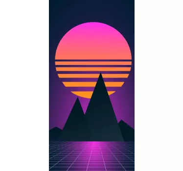 Adesivo Huawei scena di montagna al tramonto - TenStickers