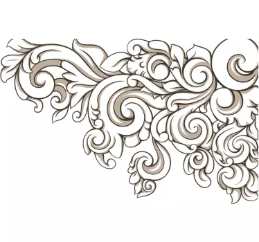 Sticker decorativo cornice barocco - TenStickers