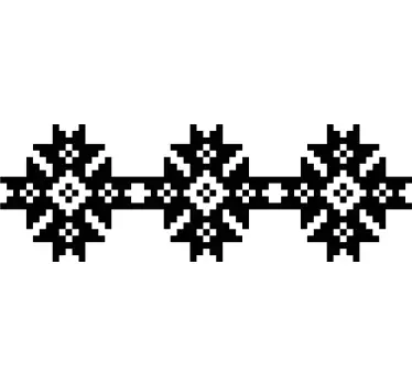 Adesivo geometrico motivo a fiocco di neve simmetrico - TenStickers